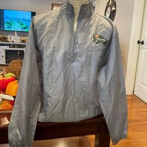 Team USA Olympics Road To Rio Windbreaker Jacket Men's Size Large Grey 1/4 Zip